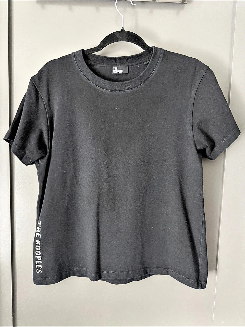 The Kooples Rock is Dead Print Cotton T-Shirt Black & White EU 3